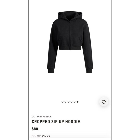 SKIMS black cropped hoodie - Picture 2 of 3
